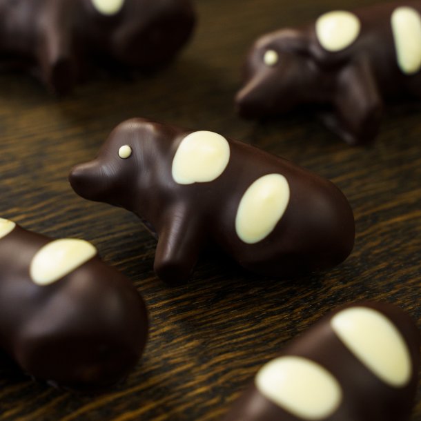 Marcipangris med mrk chokolade
