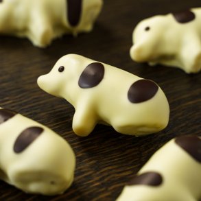 Marzipan piglet white chocolate